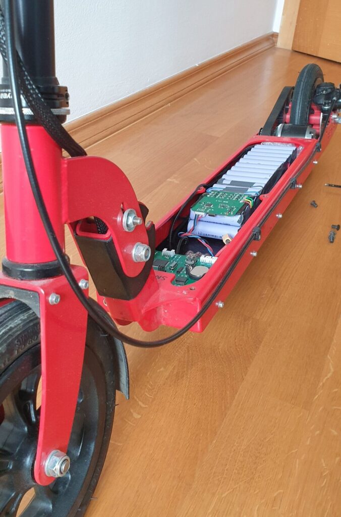 mini electric scooter inside